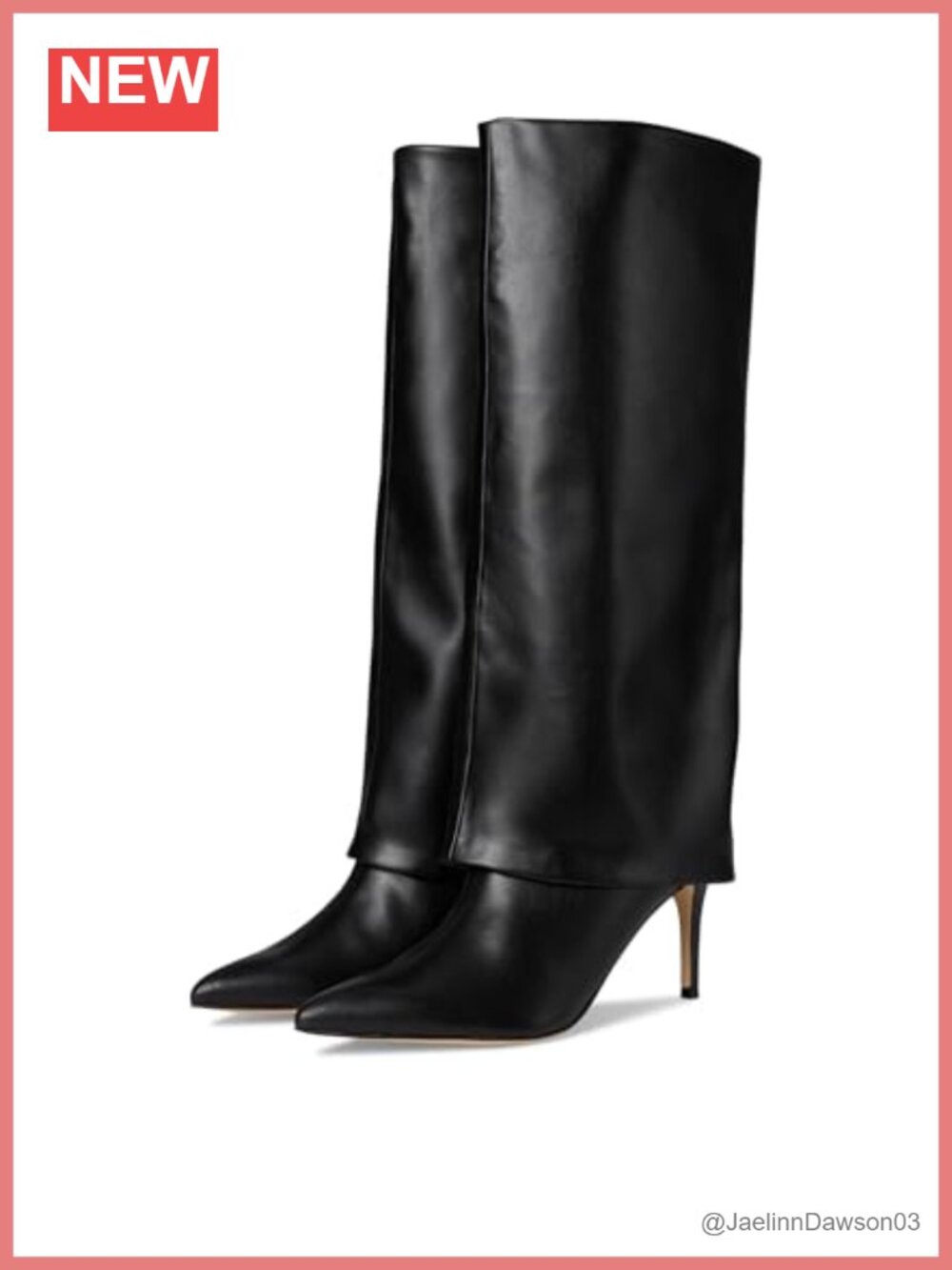 Knee-High Stiletto Heel Boots Synthetic Upper Pull-On